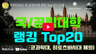 사립대학 인기 랭킹 Top 10